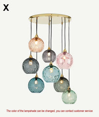 Textured Glass Globe Pendant Light with Gold Finish Metal Frame