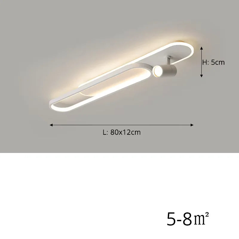 Ceiling light fixture with dimensions and power rating on a gray background