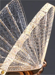 Gold Butterfly Glass Ring Chandelier Modern Pendant Light Fixture