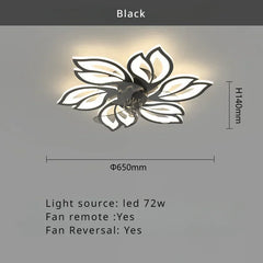 Ceiling light fixture with floral design on a gray background, featuring dimensions and technical specifications.