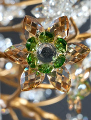 Solid Brass Branch Crystal Chandelier - Creative Tree Art Lighting