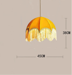 Velvet Tassel Pendant Light with Decorative Fringe