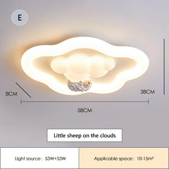 Cloud Shape Flush Mount LED Children's Ceiling Light