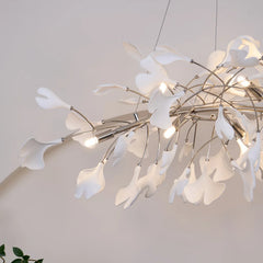 Gold Ginkgo Leaf Cluster Pendant Light Modern Accent