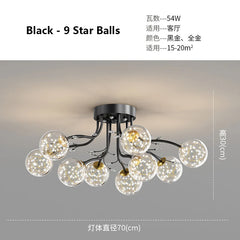 Gold Floral Crystal Chandelier Semi-Flush Mount Light
