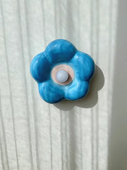 Ceramic Petal Wall Sconce Pink Blue Gradient Light