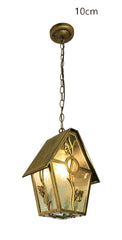 Farmhouse Waterproof Porch Lantern – Stripped Glass Hanging Light