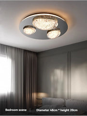 Modern Round Flush Mount Ceiling Light, Dimmable LED