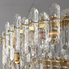 Gold Crystal Tiered Chandelier Hanging Pendant Light