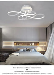 Modern Swirl Flush Mount Ceiling Light with Integrated LED