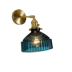 Glass Shade Wall Sconce Brass Finish Hanging Ceiling Light Fixture