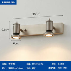 Sleek Silver Modern Wall Sconce with 4 Adjustable Spot Heads