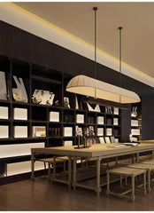 Fabric Tube Pendant Light Warm Diffused Glow, Minimalist Bar Fixture