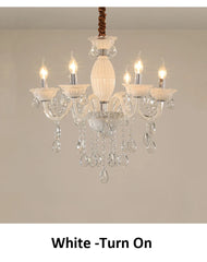 Black Crystal Candelabra Chandelier with Waterfall Droplets
