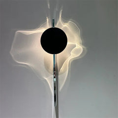 Modern Geometric Disc Wall Sconce with Integrated LED Lighting Effects