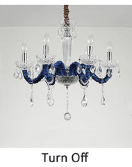 Chrome Multi-Arm Crystal Chandelier