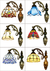 Tiffany Stained Glass Wall Sconce Light Fixture