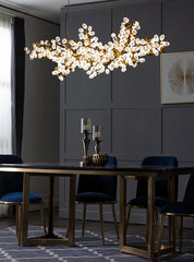 Gold Metal Frame Cluster Pendant Light with Frosted Glass Shades