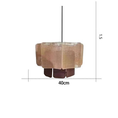 Rattan Woven Tiered Pendant Light Bohemian Style