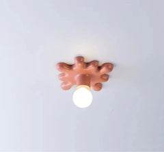 Splatter Ceramic Flush Mount Light - Modern Playful Design