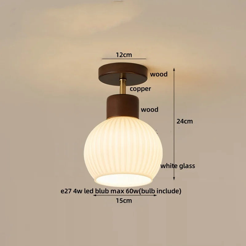 Ceiling light fixture with dimensions and material labels on a neutral background