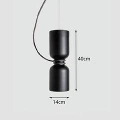 Matte Black Dome Pendant Light with Contrasting Cord