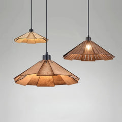 Modern Geometric Gold Pendant Light with Frosted Glass Shades