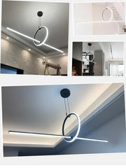 Modern ceiling light fixture in various indoor settings