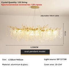 Gold Cascade Crystal Floral Flush Mount Ceiling Light Fixture