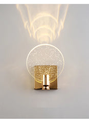 Gold Bubble Crystal Round Wall Sconce Light
