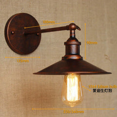 Brass Cone Shade Industrial Wall Sconce with Adjustable Arm