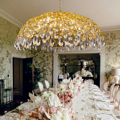 Modern Crystal Waterfall Chandelier Pendant Light with Cascading Drops