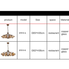 Smoked Glass Floral Chandelier Chain Pendant Light