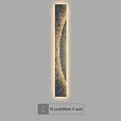 Vertical rectangular light fixture on a gray background