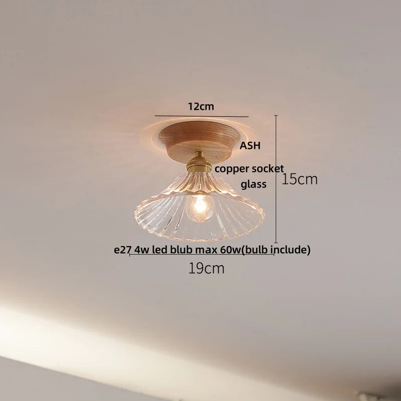 Ceiling light fixture with dimensions labeled on a plain background