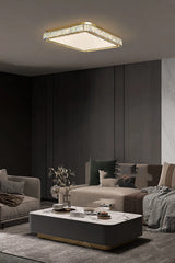 Modern Gold Crystal Oval Chandelier with Integrated LED