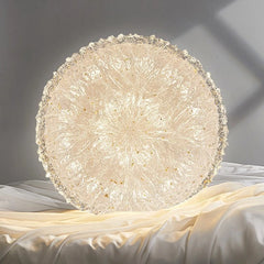 Gold Resin Textured Flush Mount Ceiling Light Fixture