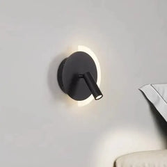 Modern Minimalist Circle Wall Lamp with Adjustable Spotlight