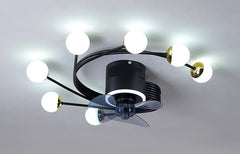 Gold Multi-Arm Ceiling Fan Light Fixture