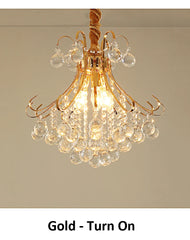 Chrome Crystal Cascade Pendant Light with Dazzling Gem-Like Pendants