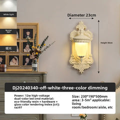 Matte White Resin Floral Wall Sconce Hanging Ceiling Light Fixture