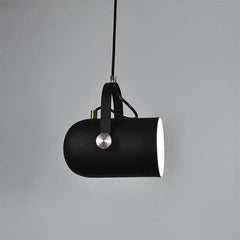 Matte Black Dome Pendant Light with Contrasting Cord