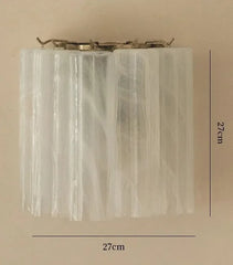 Tiered Frosted Glass Tube Chandelier Semi-Flush Mount Light