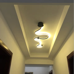 Modern Black Wave LED Sconce Light Fixture - Artistic Wall Lighting