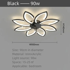 Ceiling light fixture with dimensions and specifications on a gray background