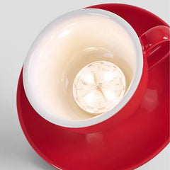 Red Ceramic Coffee Cup Semi-Flush Mount Light Fixture