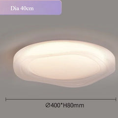 Modern White Textured LED Flush Mount Ceiling Light