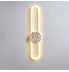 Stone Wall Sconce with Yellow Light Accent Fixture