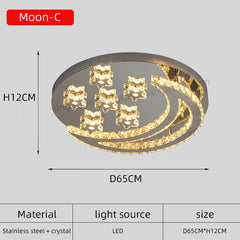 Heart Shaped Crystal Tiered Chandelier Pendant Light