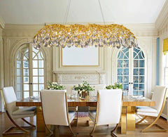 Modern Crystal Waterfall Chandelier Pendant Light with Cascading Drops